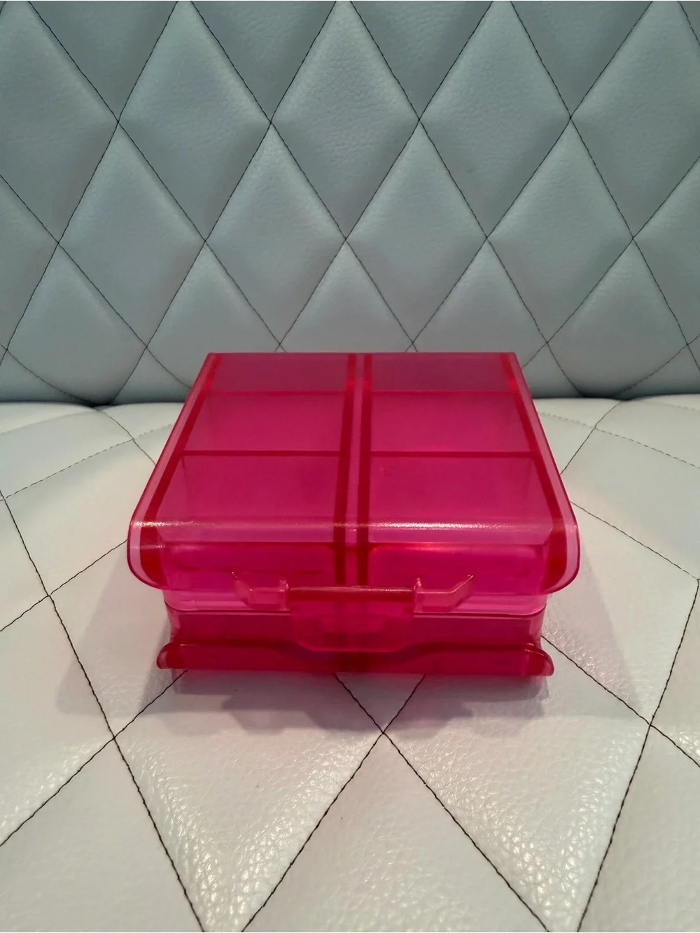 Pink 8-Compartment Pill & Small Parts Organizer